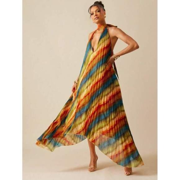 New Summer Women Outfit, Women Clothes, Women Abstract Print Stand C - Picture 4 of 5